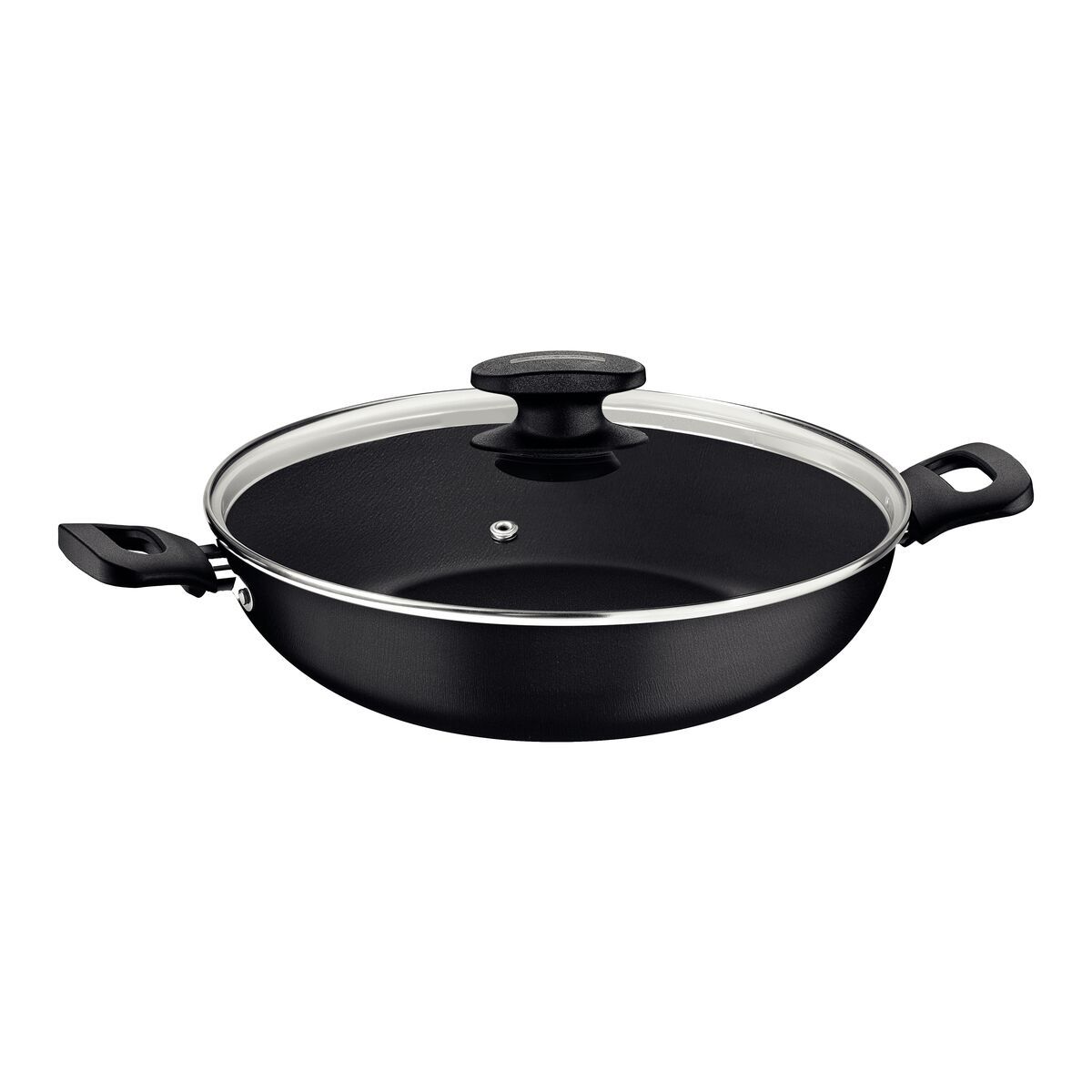 TRAMONTINA - Wok Tramontina Loreto en Aluminio con Revestimiento Interno y Externo en Antiadherente Starflon Max Grafito 28 cm 3,3 L
