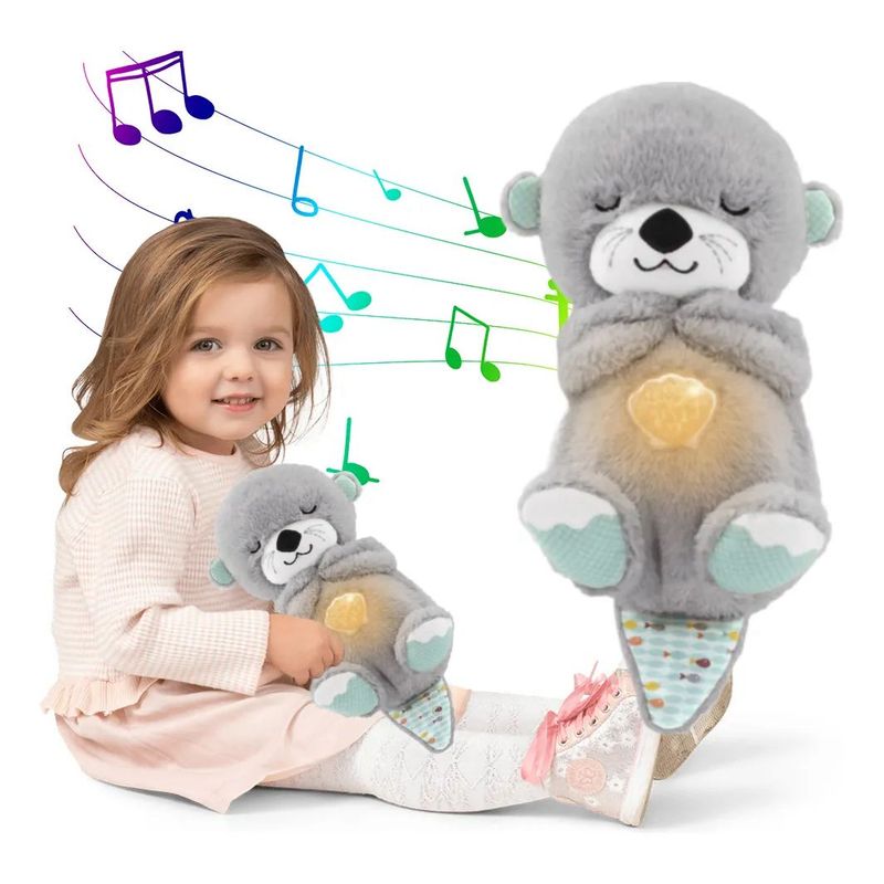MOVI - Nutria apego Peluche Sensorial Que Respira Relajante Gris