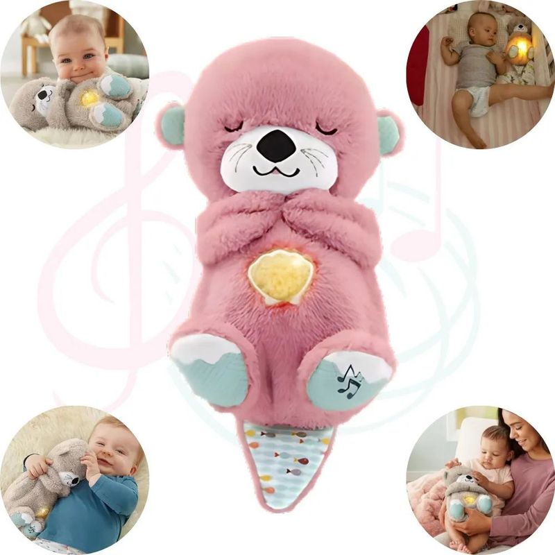 MOVI - Nutria apego Peluche Sensorial Que Respira Relajante Rosa