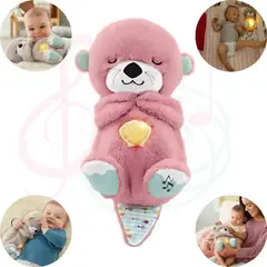 MOVI - Nutria apego Peluche Sensorial Que Respira Relajante Rosa