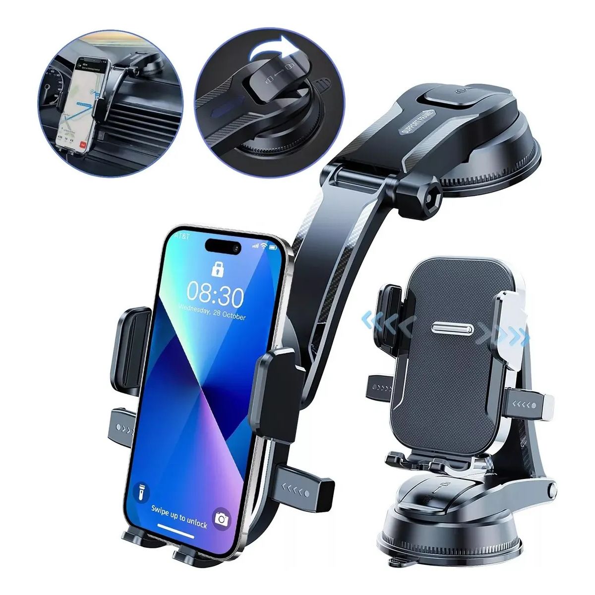 KUANGYE - Porta Celular Carro Estable Soporte Para Teléfono Para Coche