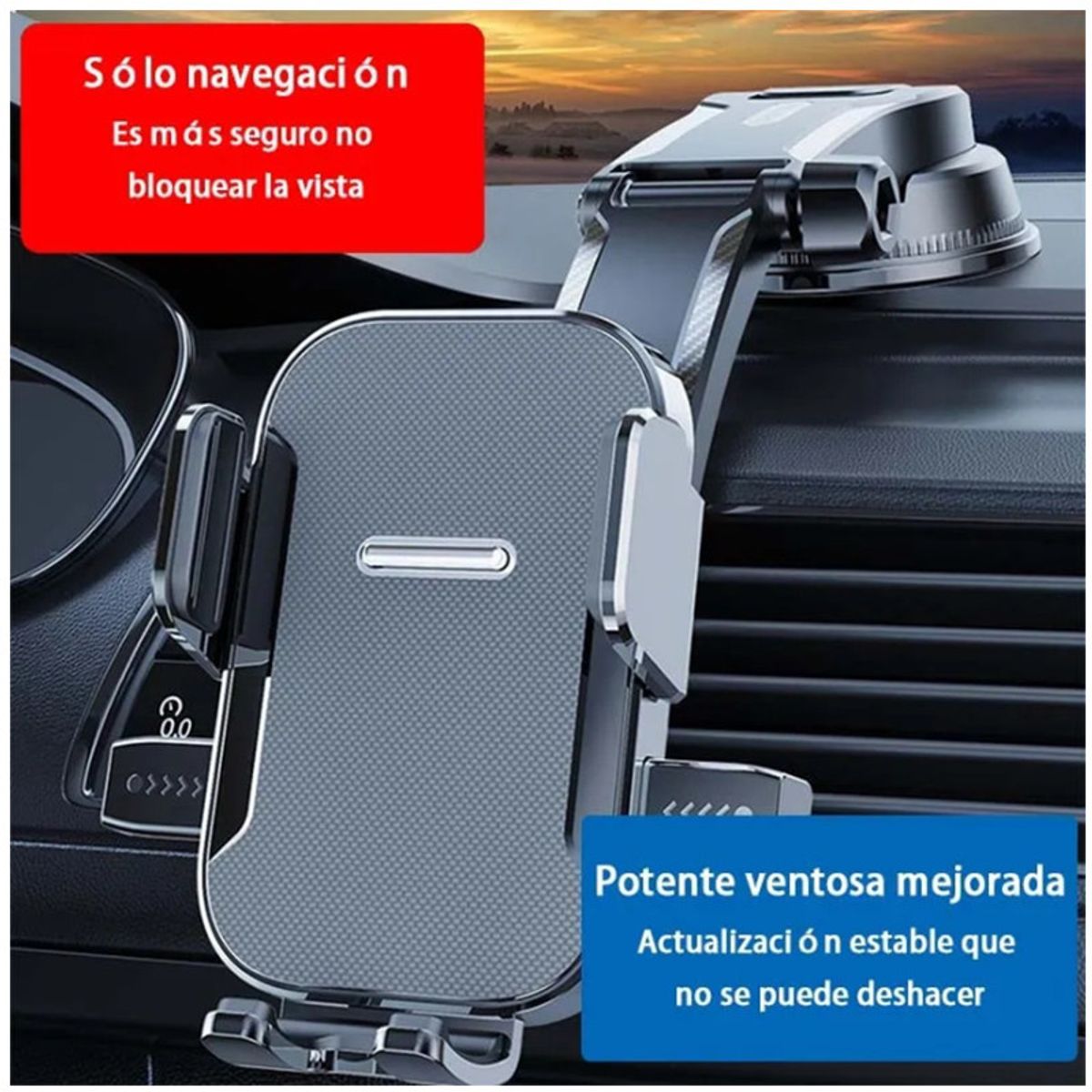 KUANGYE - Porta Celular Carro Estable Soporte Para Teléfono Para Coche