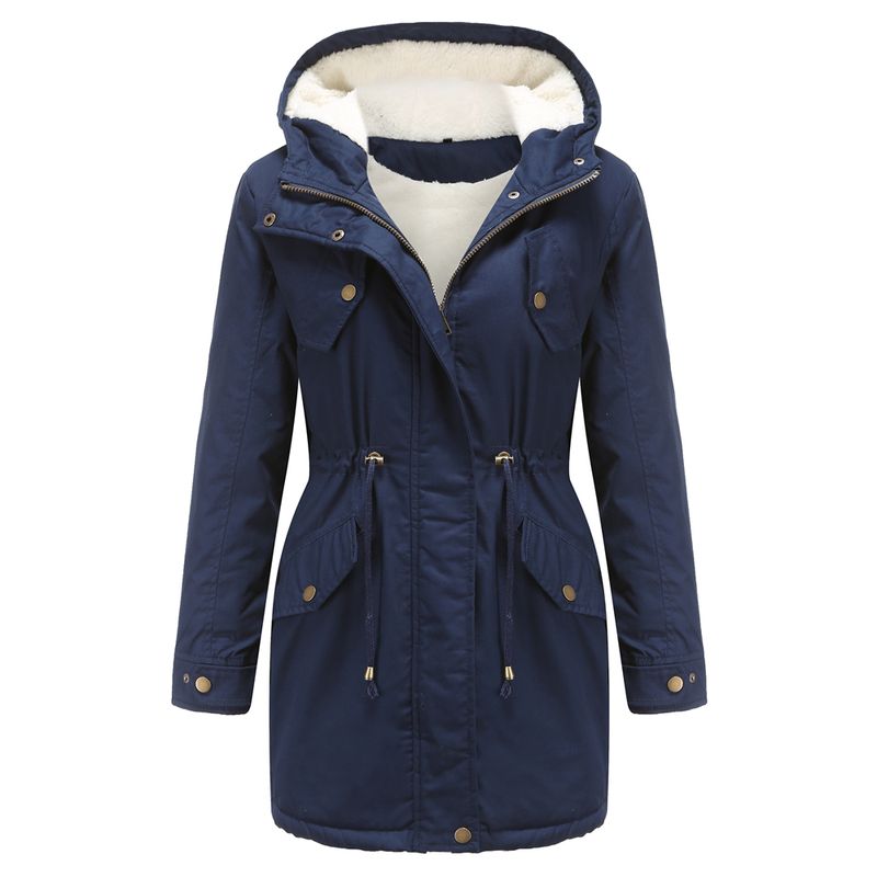 RURUTOTO - Parka Mujer Casual Negro