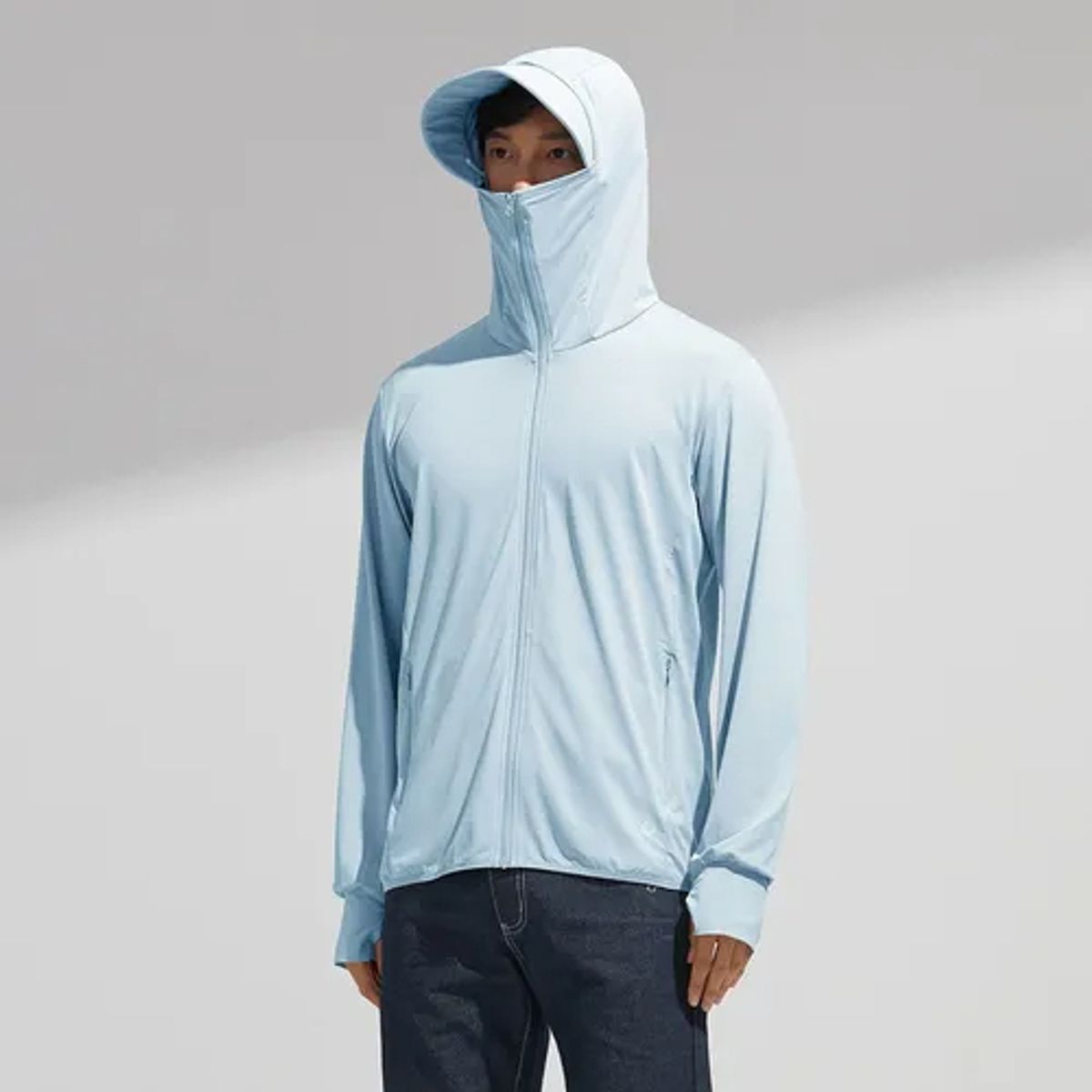 EDWINAYY - Chaqueta Deportiva Largo Ropa Con Viento Protección Solar