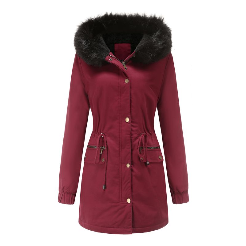 RURUTOTO - Parka Manga Larga Mujer Negro