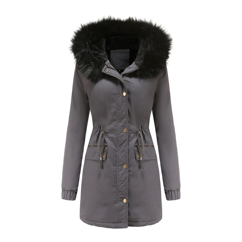 RURUTOTO - Parka Manga Larga Mujer Negro