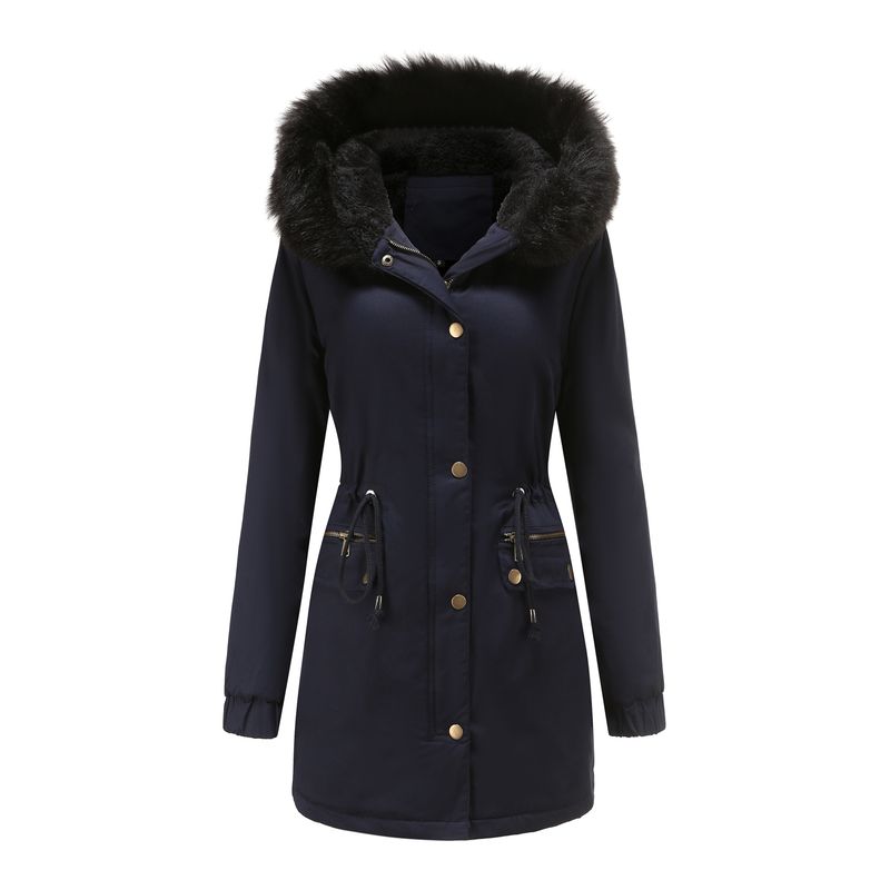 RURUTOTO - Parka Manga Larga Mujer Negro