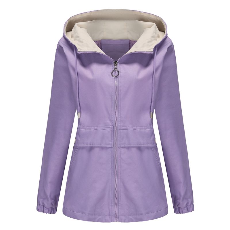 RURUTOTO - Chaqueta Larga Impermeable Mujer Negro.