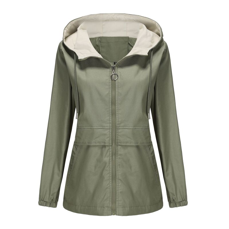 RURUTOTO - Chaqueta Larga Impermeable Mujer Negro.