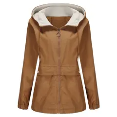 RURUTOTO - Chaqueta Larga Impermeable Mujer Negro.