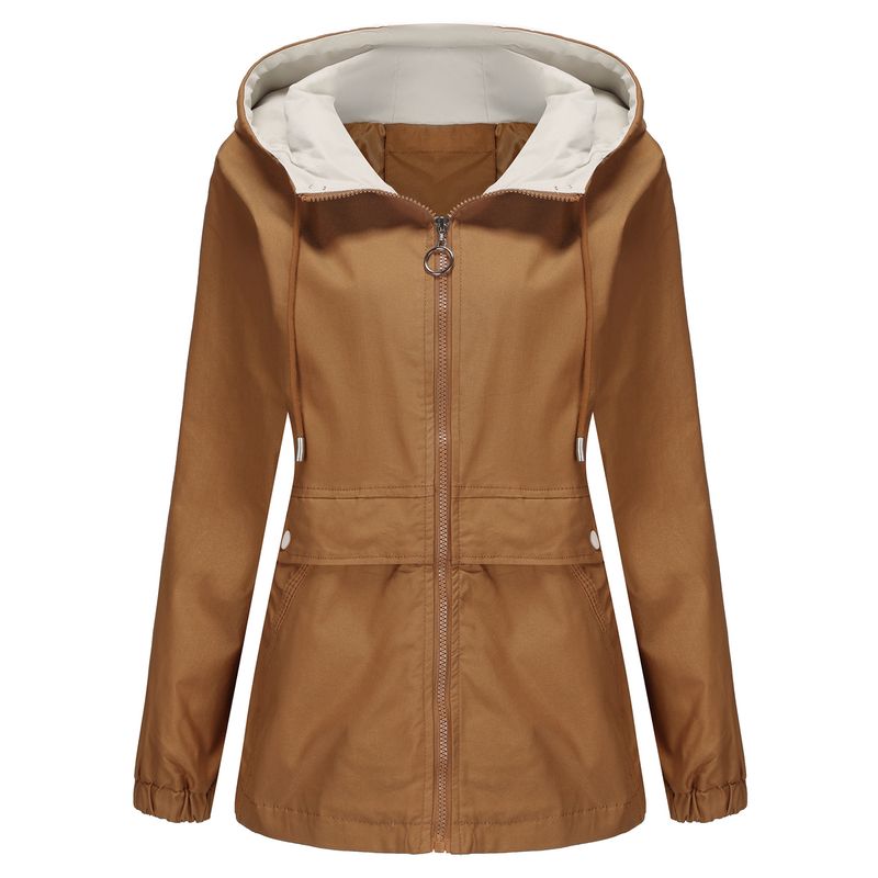 RURUTOTO - Chaqueta Larga Impermeable Mujer Negro.