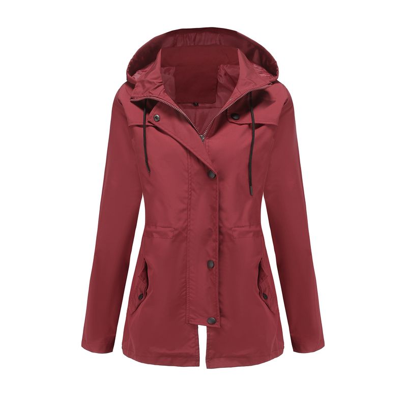 RURUTOTO - Chaqueta Outdoor Mujer Impermeable Negro.