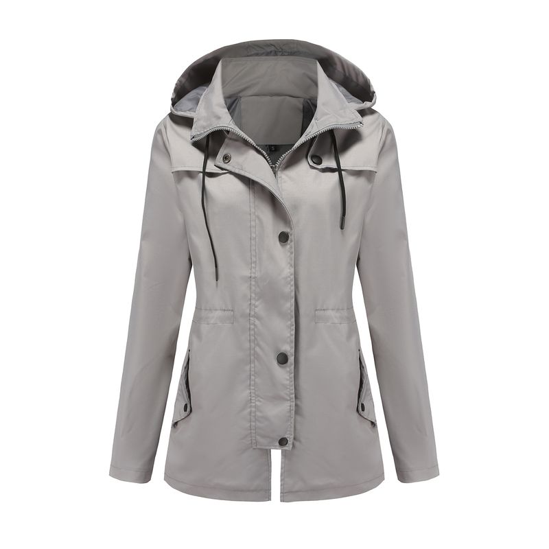 RURUTOTO - Chaqueta Outdoor Mujer Impermeable Negro.