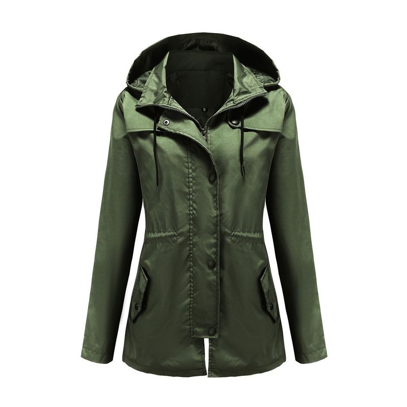 RURUTOTO - Chaqueta Outdoor Mujer Impermeable Negro.