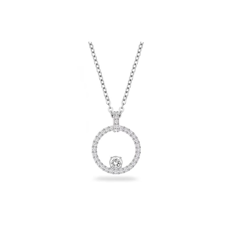SWAROVSKI - Swarovski Creativity Collection Circle Necklace  - Rhodium-Plated