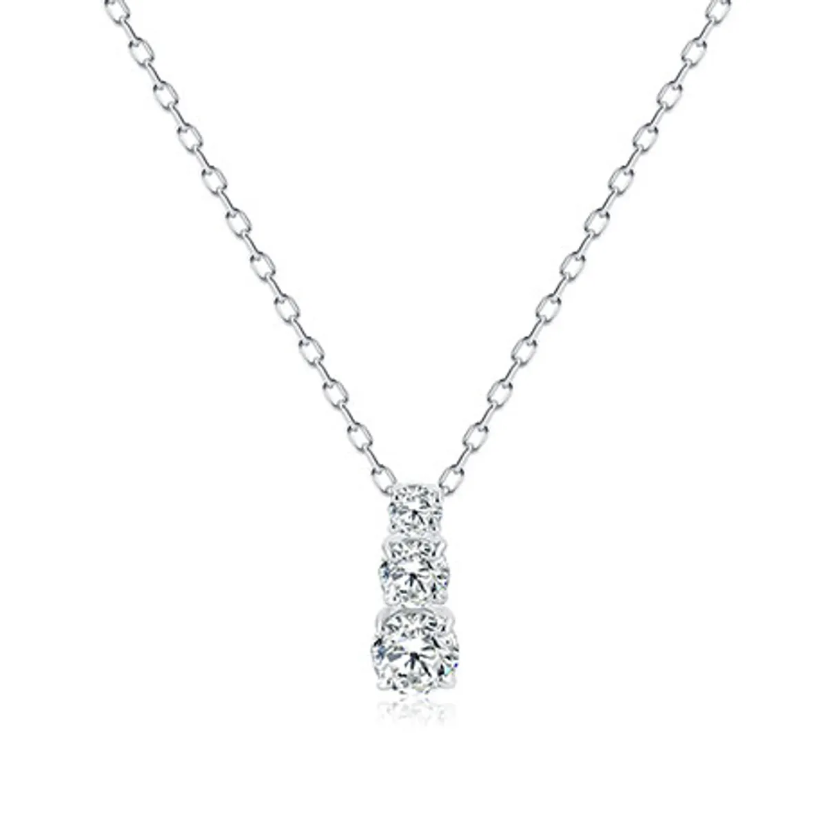 SWAROVSKI - Swarovski Stilla Attract Trilogy Round Elegant Necklace-Rhodium-Plated