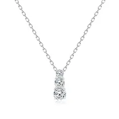 SWAROVSKI - Stilla Attract Trilogy Round Elegant Necklace-Rhodium-Plated