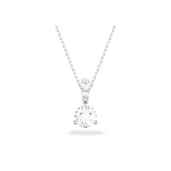 SWAROVSKI - Collar minimalista Solitaire para la clavícula - Chapado en rodio