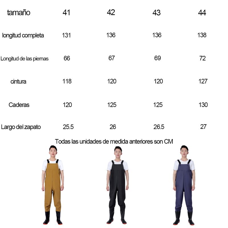EDWINAYY - Waders De Pesca Traje De Pesca Traje Pescador Traje Pescador