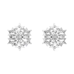 SWAROVSKI - Magic Snowflake Crystal Earrings - White