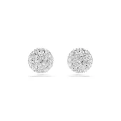 SWAROVSKI - Dextera Logo Stud Earrings - Rhodium-Plated