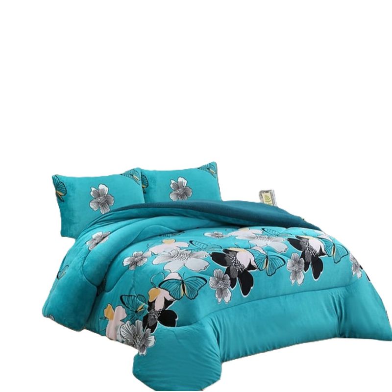 GENERICO - Cubrecama de Invierno Plush con Chiporro 2 plazas Azul con Diseño 187