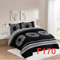 GENERICO - Cubrecama de Invierno Plush con Chiporro 2 plazas Negro F170