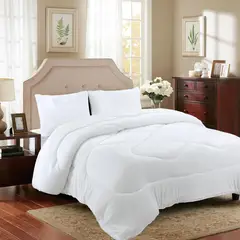 GENERICO - Cubrecama de Invierno Plush con Chiporro 2 plazas Blanco S011