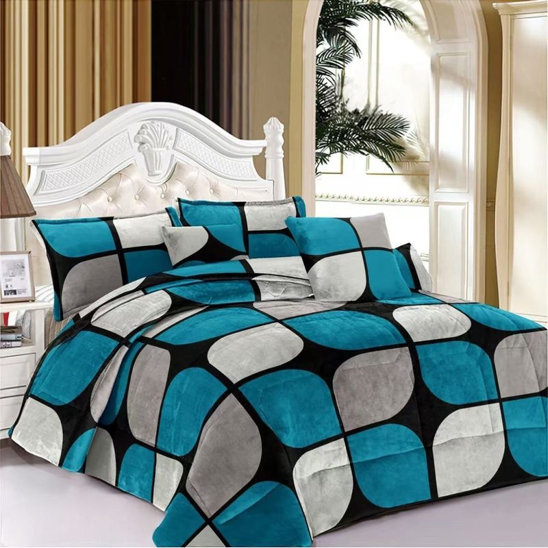 GENERICO - Cubrecama de Invierno Plush con Chiporro 2 plazas Azul  TFYH57