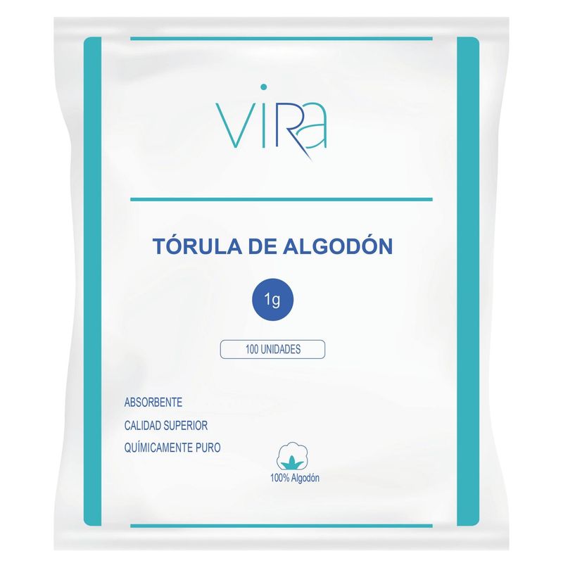 GENERICO - Tórulas de Algodón Premium 1gr X 100 Unidades - viRa