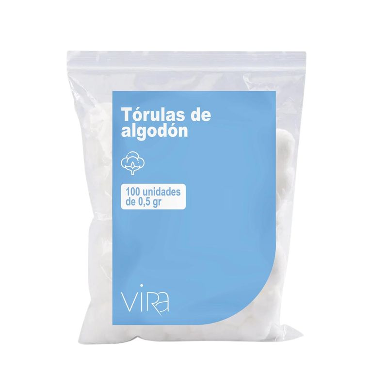 GENERICO - Tórulas de Algodón Premium 0.5gr X 100 Unidades - viRa