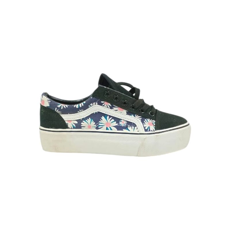 HERIEL - Zapatilla Negra Print Plataforma