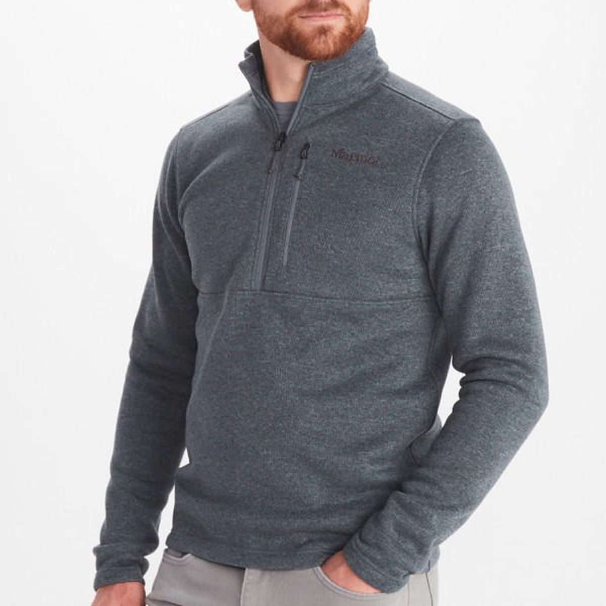 MARMOT - Polar Hombre Marmot Drop Line 1/2 Zip Gris