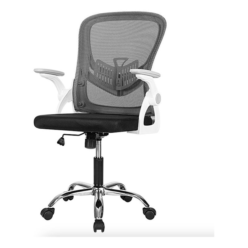 DELI - Silla De Oficina De Malla Blanca Con Inclinación Ajustable