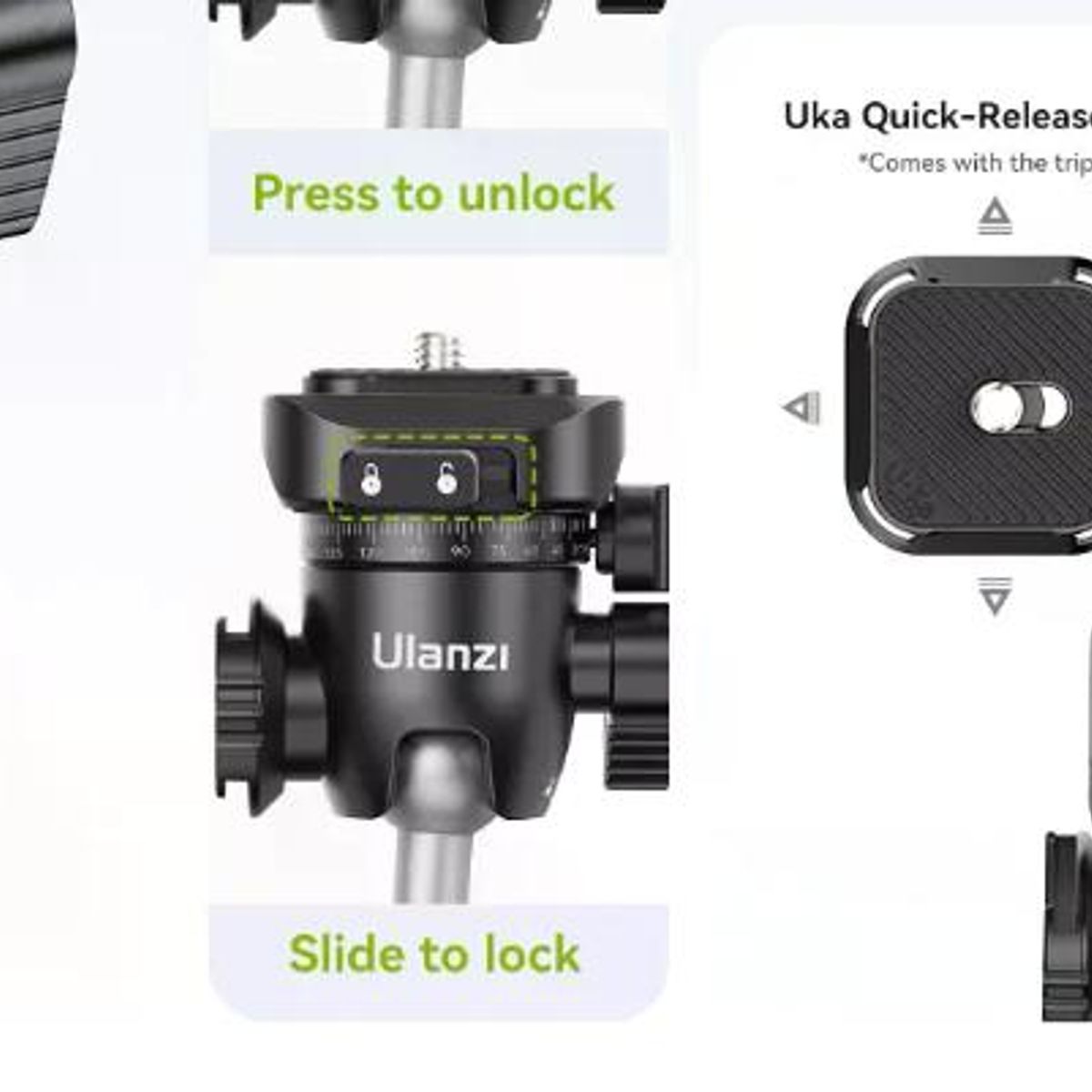 ULANZI - Ulanzi TT38 Trípode de Sobremesa o Colgar Con Armado de Un-Click