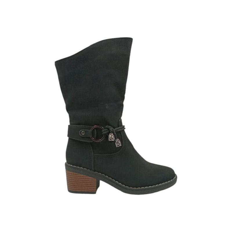 HERIEL - Bota Negra Taco Mujer