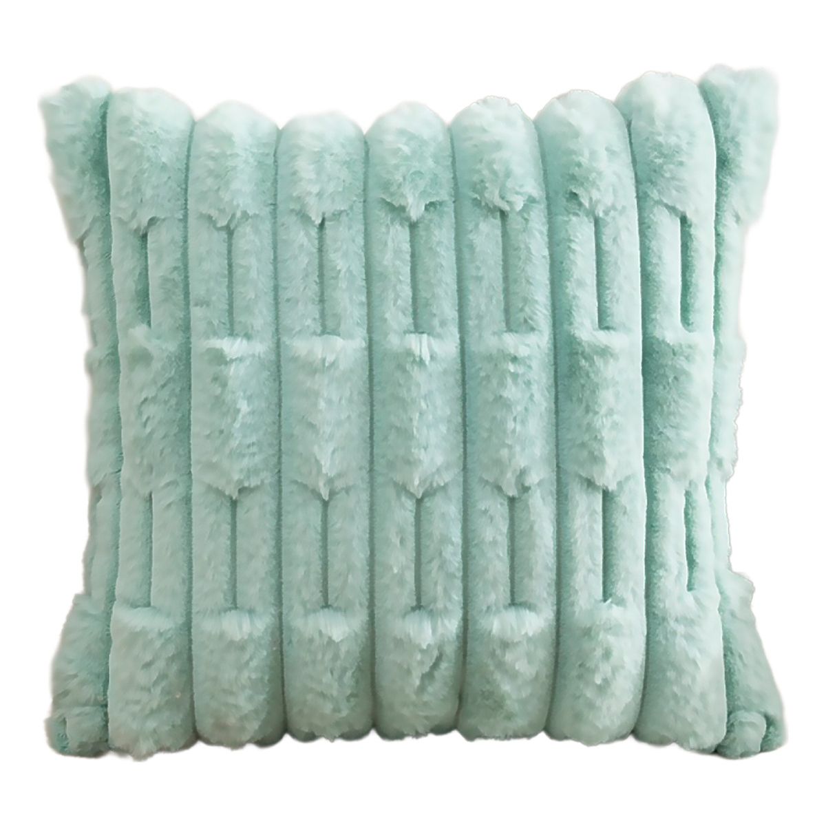 ALTERNATIVE - Funda De Cojin 45x45 Cm Turquesa Con Textura Acolchada 448