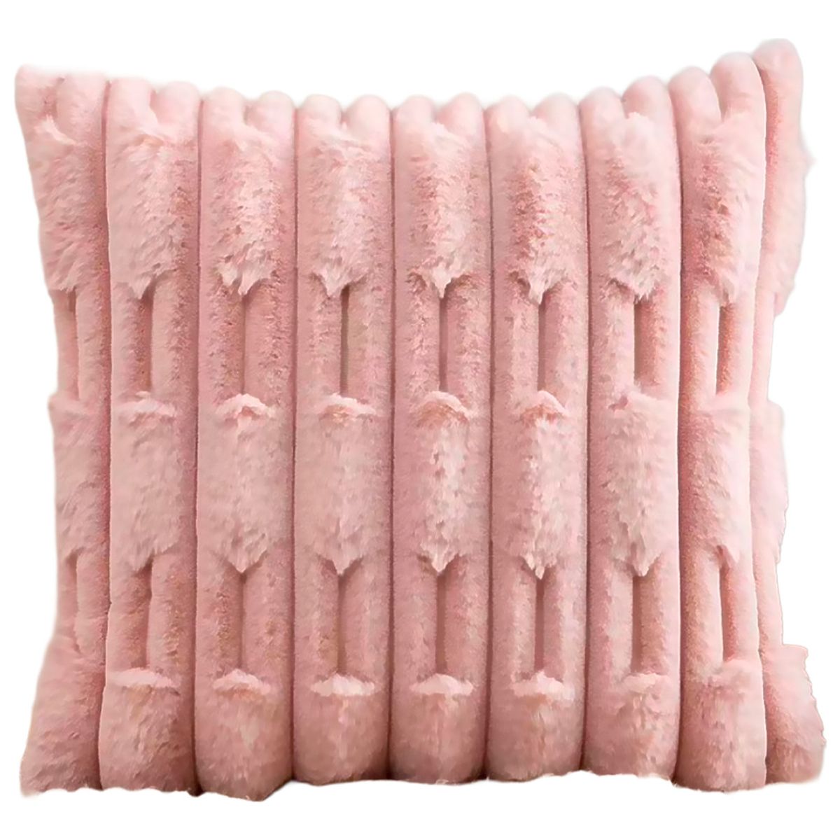 ALTERNATIVE - Funda Cojín 45x45cm Rosa Con Relieve Acolchado 448