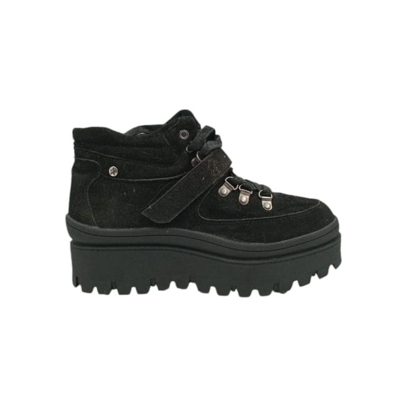 HERIEL - Zapatilla Negra Plataforma Mujer