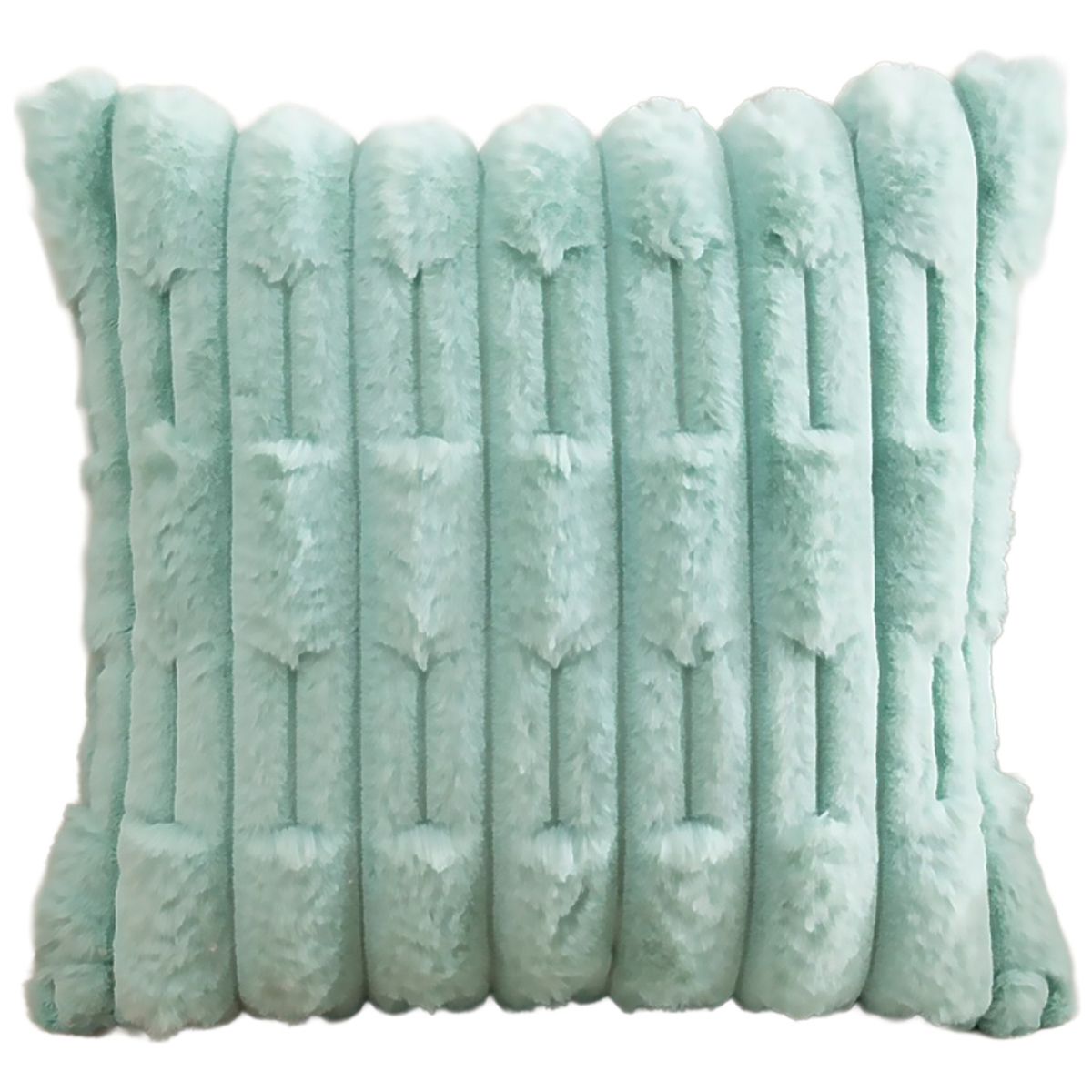 ALTERNATIVE - Funda De Cojin 45x45 Cm Turquesa Con Textura Acolchada 448