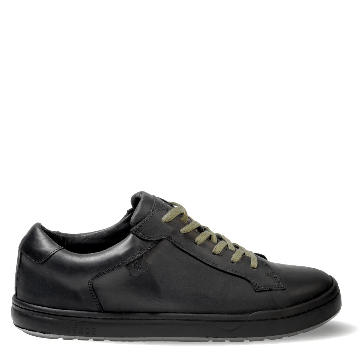 VEROZ - Zapatilla Hombre De Cuero Vecchio Negro y Verde Véroz