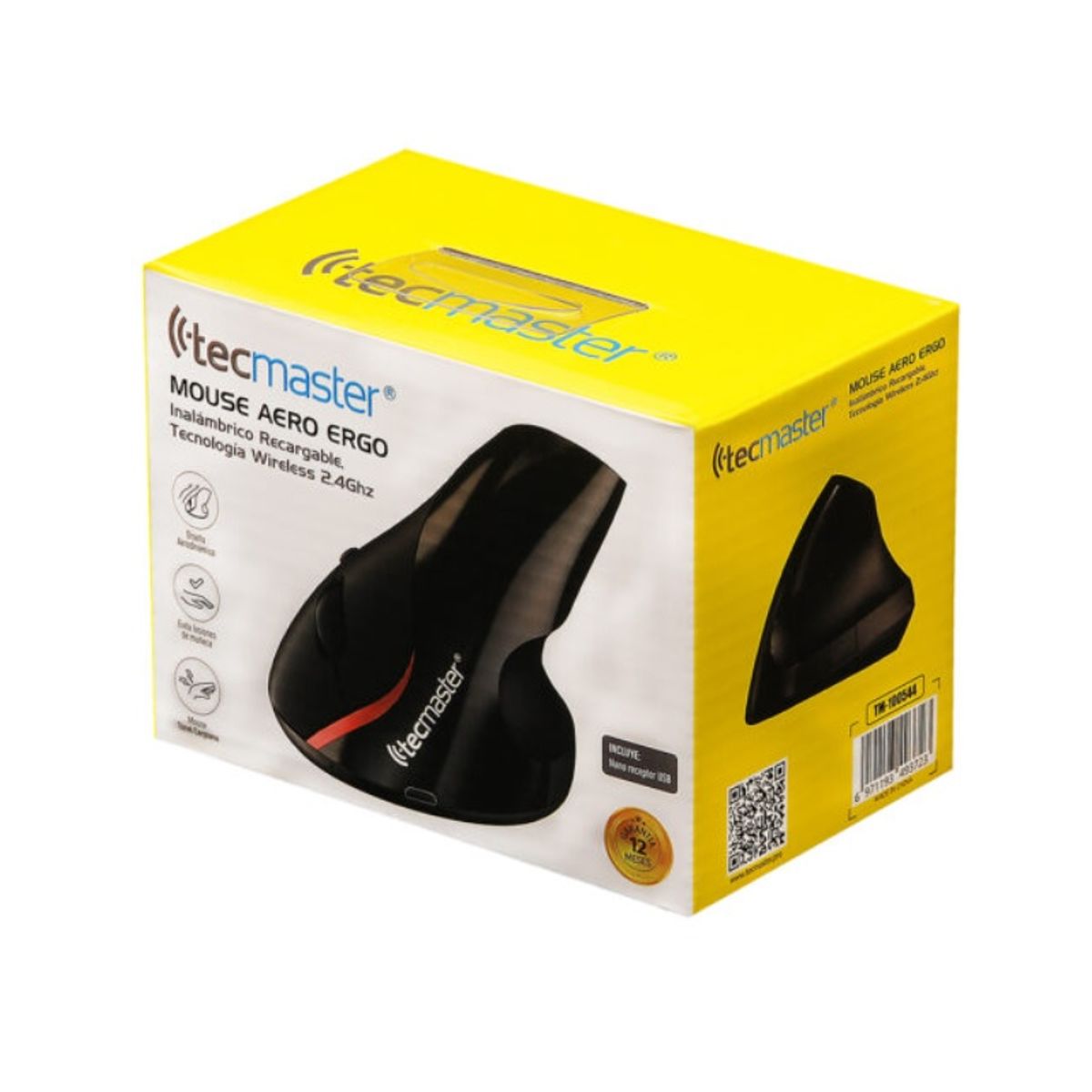 TECMASTER - Mouse Ergonómico Inalámbrico Recargable Tecmaster