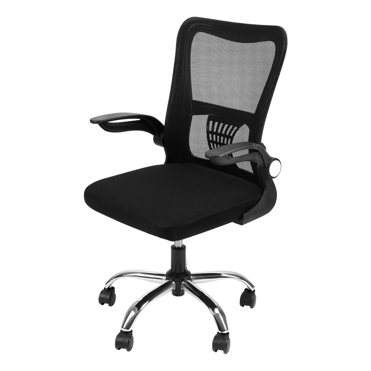 DELI - Silla De Oficina Ergonómica Con Apoyo Lumbar Negro