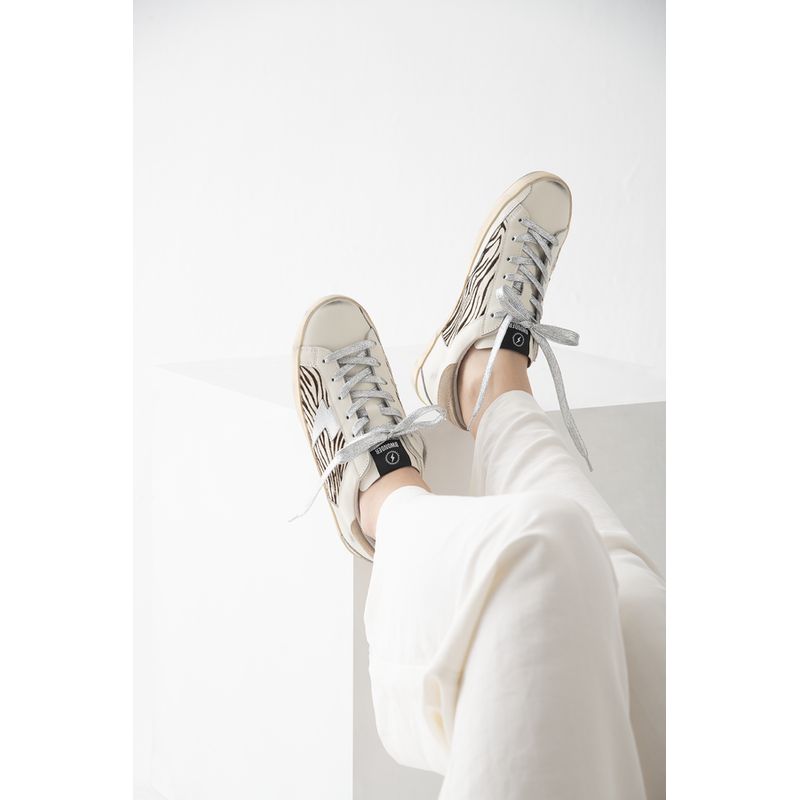BRICK LONDON - SILVER ZEBRA SNEAKER
