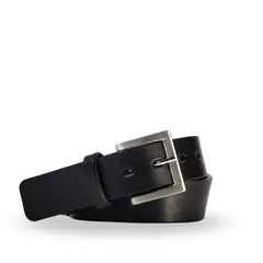 VEROZ - Cinturon Hombre De Cuero Liso Casual Negro Véroz