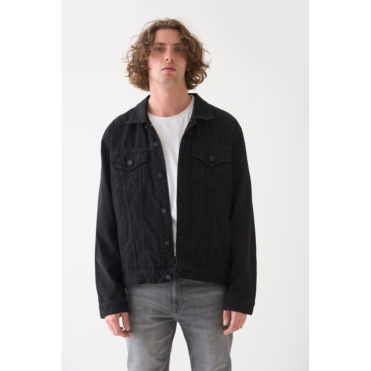 BRICK LONDON - Chaqueta Denim Hombre Brick London Jagger Jacket Regular Fit Negra