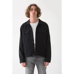 BRICK LONDON - Chaqueta Denim Hombre Jagger Jacket Regular Fit Negra