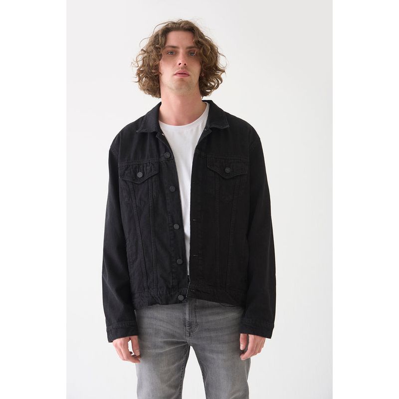 BRICK LONDON - Chaqueta Denim Hombre Brick London Jagger Jacket Regular Fit Negra