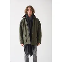 Chaqueta Hombre Elton Olive 100% Algodón Waxed