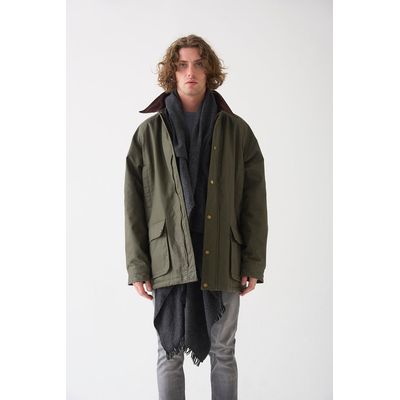 Imagen 1 del producto Chaqueta Hombre Elton Olive 100% Algodón Waxed